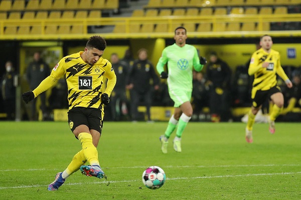 Jadon Sancho tok endelig på seg Manchester United-trøya